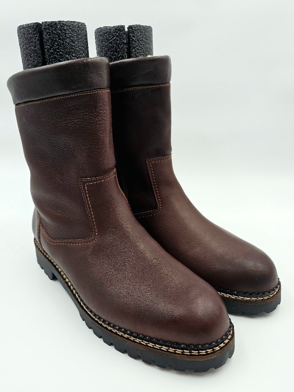 Kandahar 1932 Handmade Nelson Leather Lambswool Boots Men Size EU 45 Switzerland